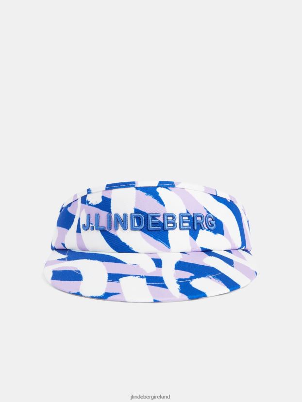 J.Lindeberg Men Viktor Print Visor Purple Painted Zebra Accessory BXV8X4796