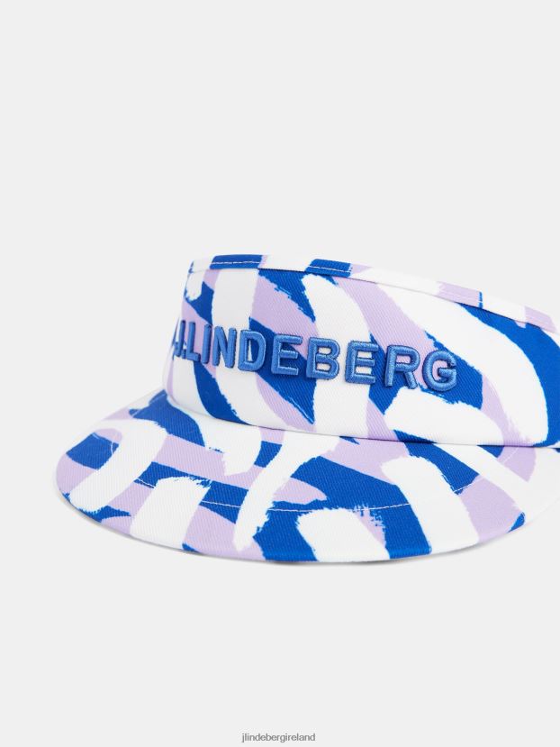 J.Lindeberg Men Viktor Print Visor Purple Painted Zebra Accessory BXV8X4796