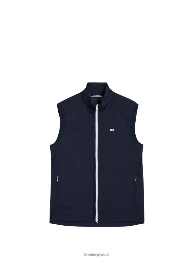 J.Lindeberg Men Ash Light Packable Vest Navy Clothing BXV8X4708