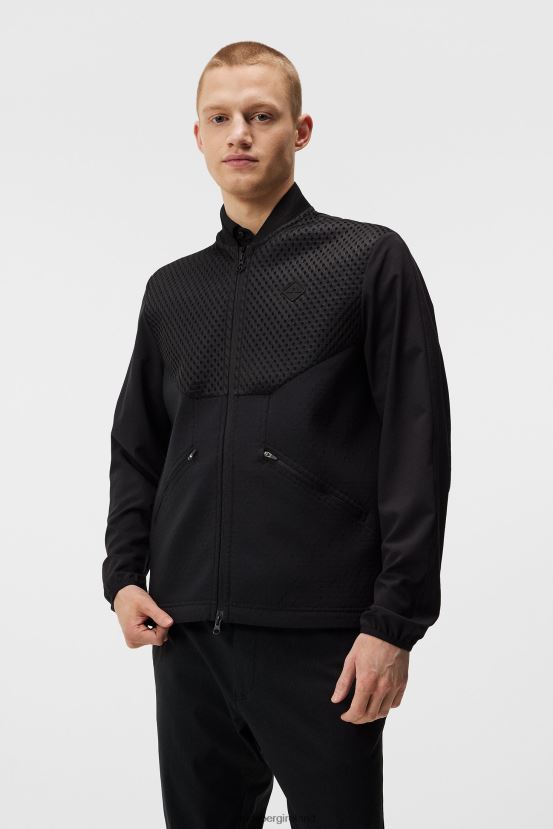 J.Lindeberg Men Diamond Tech Bomber Black Clothing BXV8X4715 - Click Image to Close