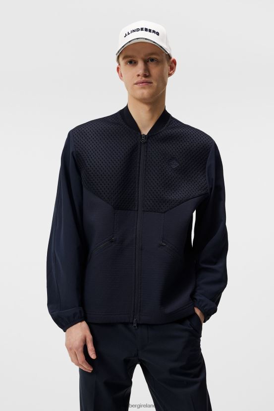 J.Lindeberg Men Diamond Tech Bomber Navy Clothing BXV8X4716 - Click Image to Close