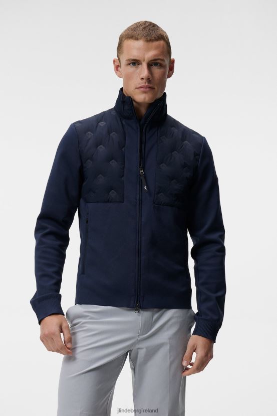 J.Lindeberg Men Ross Hybrid Jacket Navy Clothing BXV8X4696 - Click Image to Close