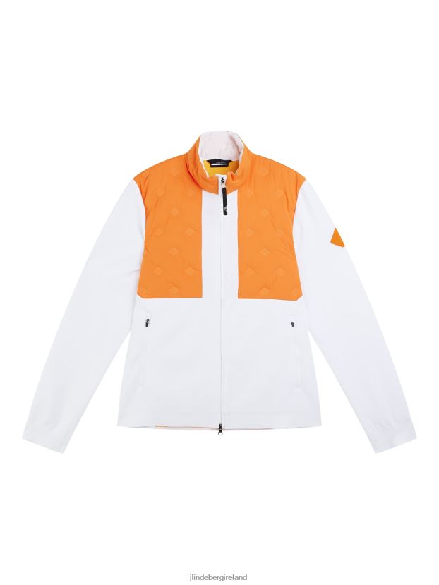 J.Lindeberg Men Ross Hybrid Jacket White Clothing BXV8X4697 - Click Image to Close