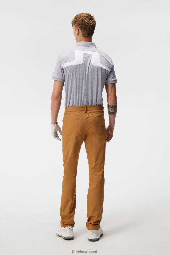 J.Lindeberg Men Chin 5-Pocket Golf Pant Chipmunk Clothing BXV8X4385 - Click Image to Close