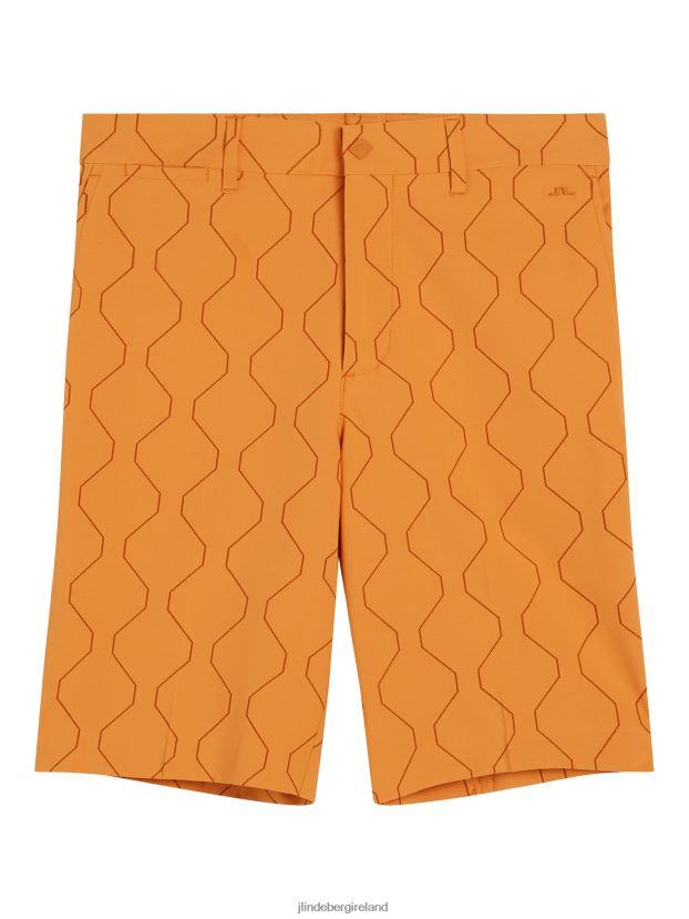 J.Lindeberg Men Diamond Shorts Russet Orange Clothing BXV8X4448