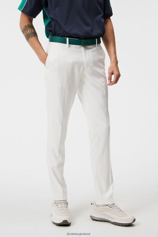 J.Lindeberg Men Ellott Pant White Clothing BXV8X4373 - Click Image to Close