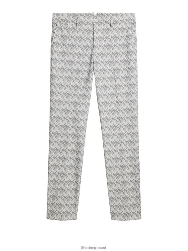 J.Lindeberg Men Ellott Print Pant Micro Bridge Grey Clothing BXV8X4372