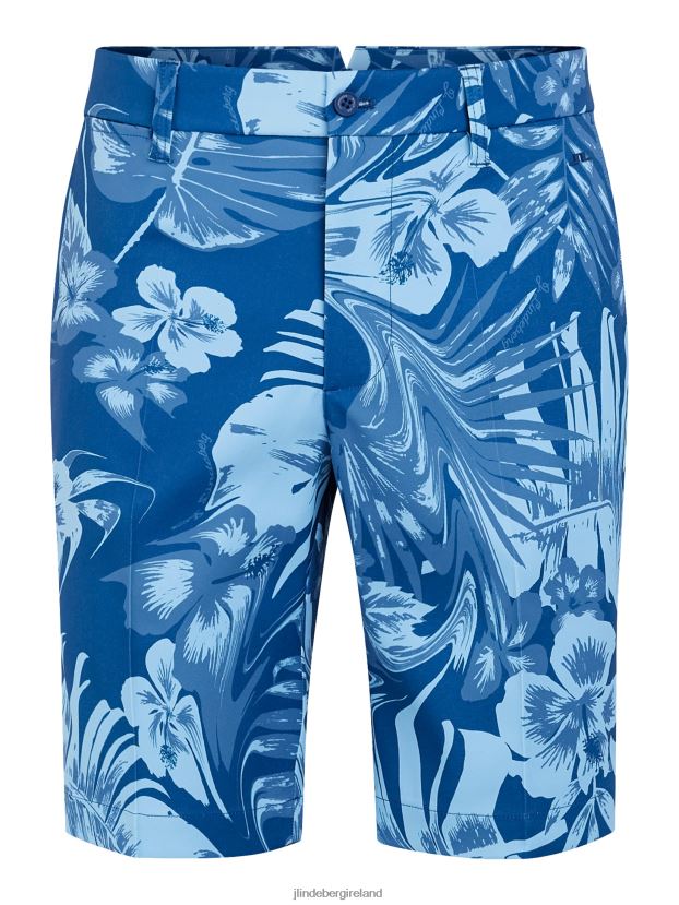 J.Lindeberg Men Eloy Print Shorts Hibiscus Blue Clothing BXV8X4490