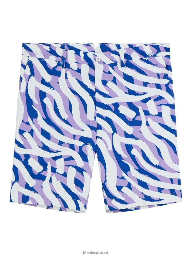 J.Lindeberg Men Eloy Print Shorts Purple Painted Zebra Clothing BXV8X4409