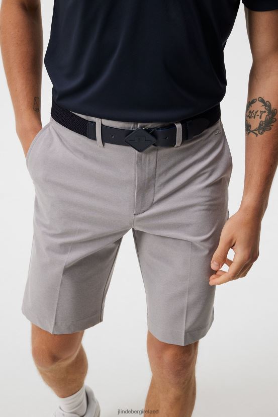 J.Lindeberg Men Eloy Shorts Light Grey Melange Clothing BXV8X4358