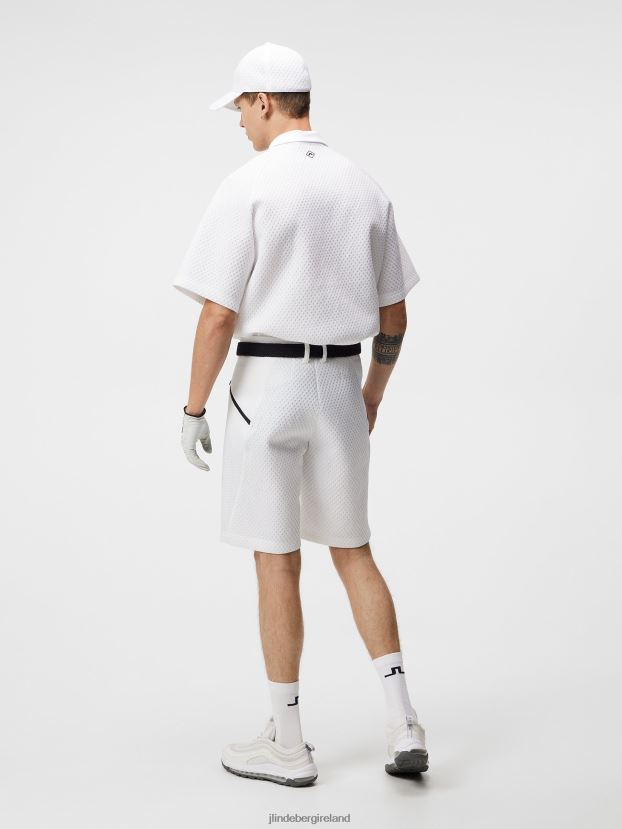 J.Lindeberg Men Mile Mesh Shorts White Clothing BXV8X4457 - Click Image to Close