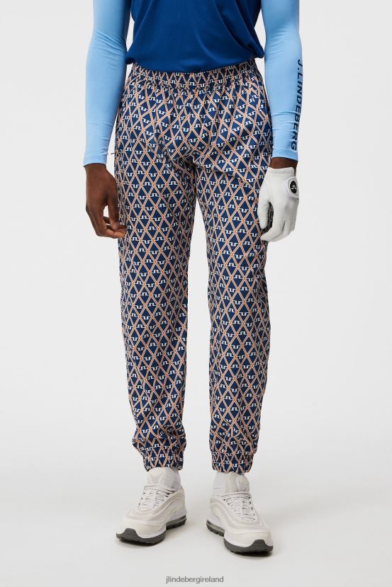 J.Lindeberg Men Petrus Print Pant Estate Blue Diamond Clothing BXV8X4390 - Click Image to Close