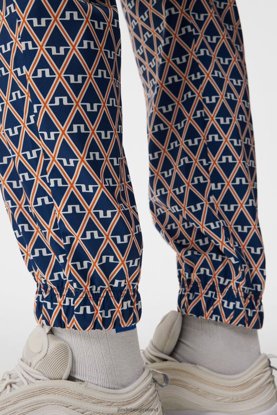 J.Lindeberg Men Petrus Print Pant Estate Blue Diamond Clothing BXV8X4390