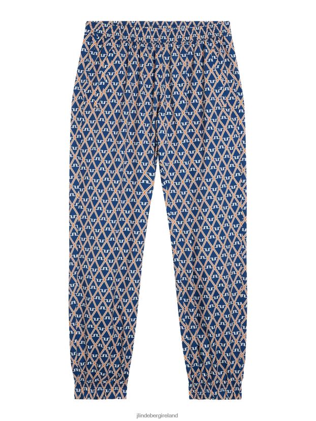 J.Lindeberg Men Petrus Print Pant Estate Blue Diamond Clothing BXV8X4390