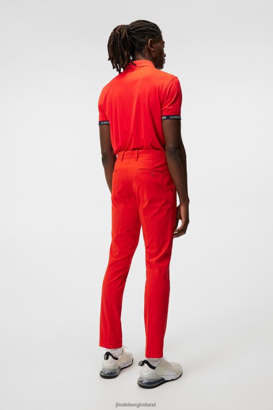 J.Lindeberg Men Vent Pant Fiery Red Clothing BXV8X4422 - Click Image to Close