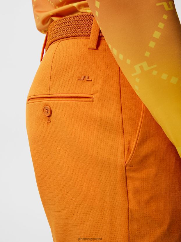 J.Lindeberg Men Vent Slim Shorts Russet Orange Clothing BXV8X4468