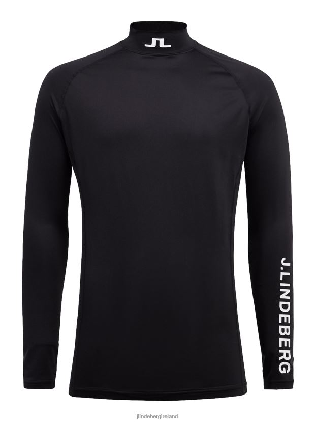 J.Lindeberg Men Aello Soft Compression Black Clothing BXV8X4352