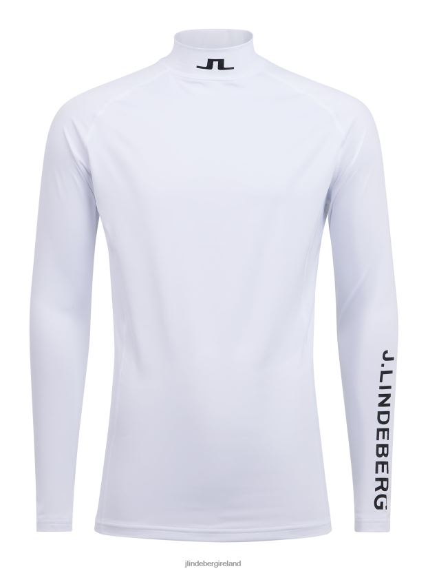 J.Lindeberg Men Aello Soft Compression White Clothing BXV8X4351