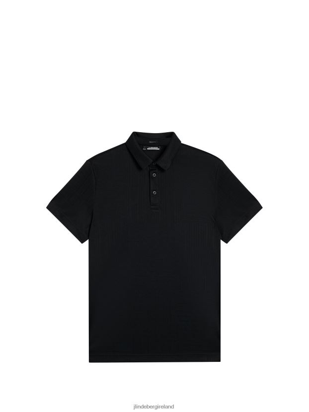 J.Lindeberg Men Alfred Polo Black Clothing BXV8X4226