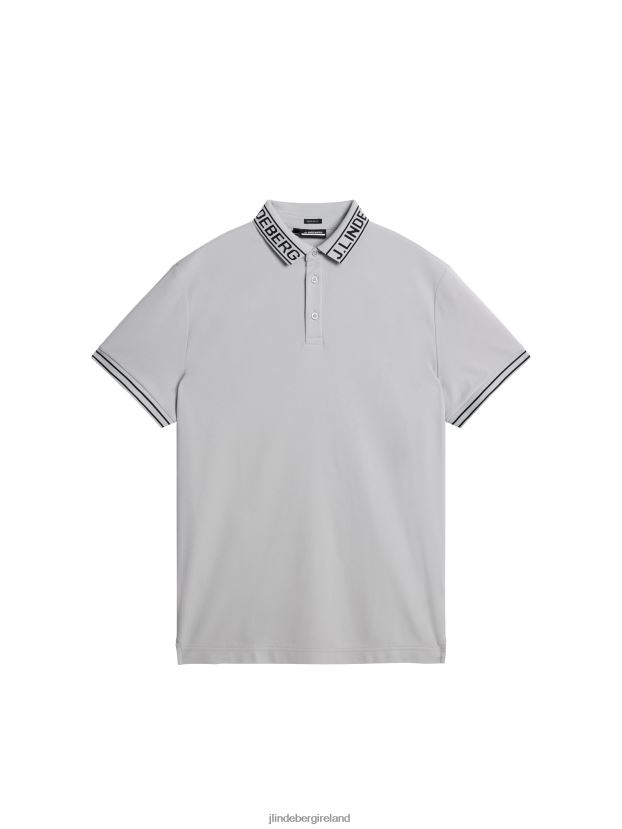 J.Lindeberg Men Austin Polo Grey Melange Clothing BXV8X450