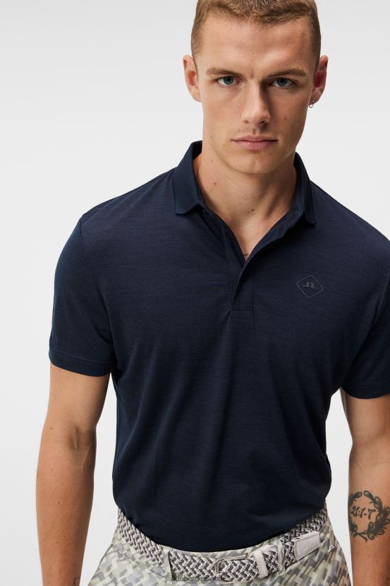 J.Lindeberg Men Bax Polo Navy Clothing BXV8X414