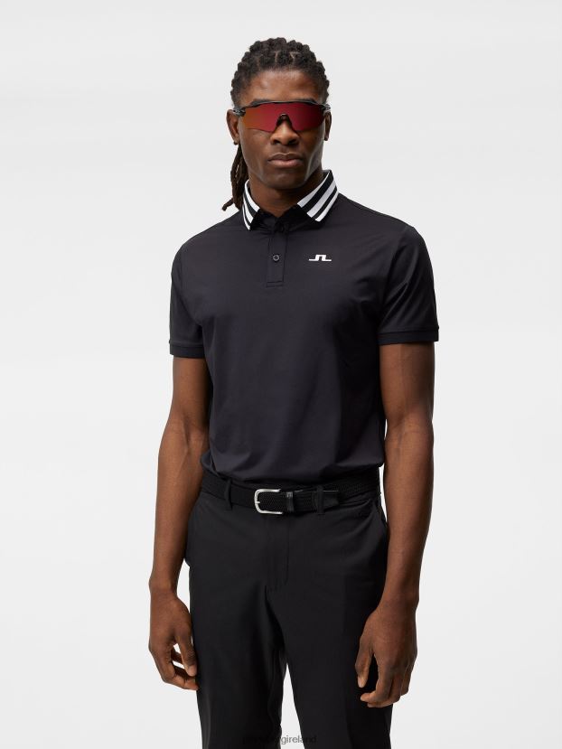 J.Lindeberg Men Ben Polo Black Clothing BXV8X4212 - Click Image to Close