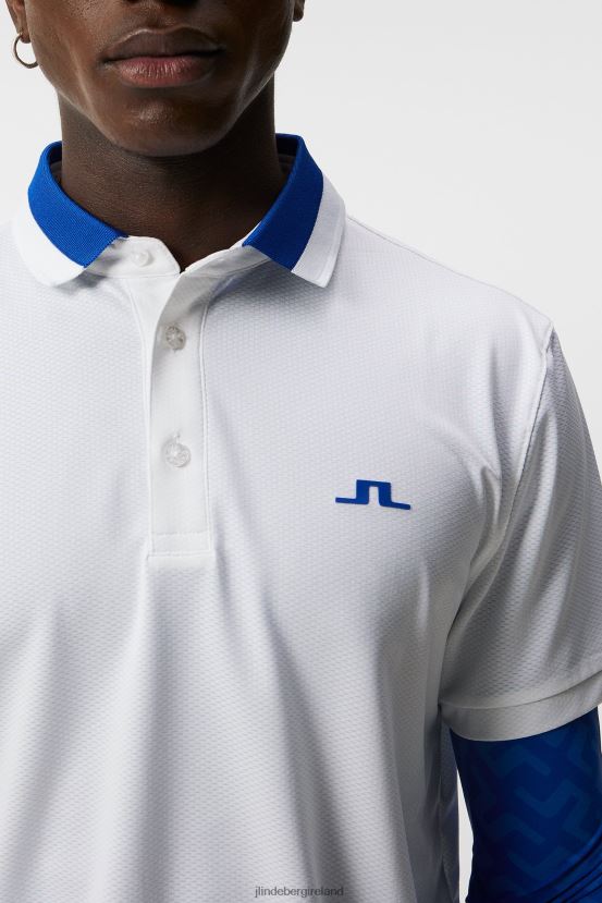 J.Lindeberg Men Benji Polo White Clothing BXV8X4148