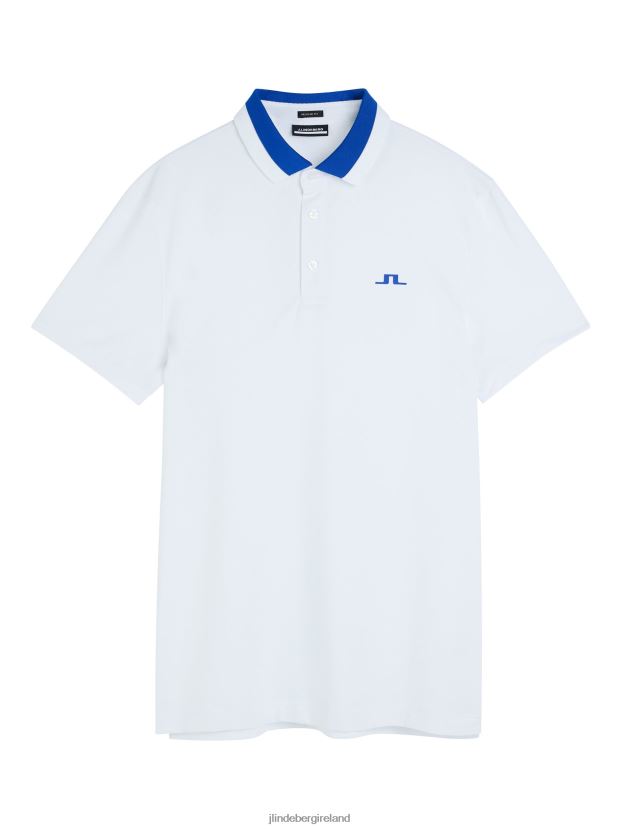 J.Lindeberg Men Benji Polo White Clothing BXV8X4148