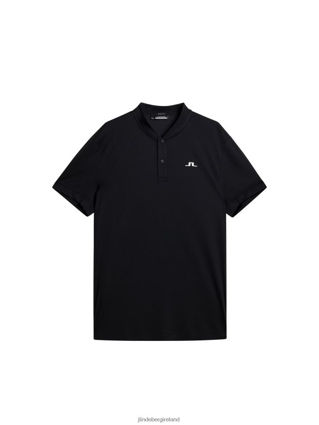 J.Lindeberg Men Bode Polo Black Clothing BXV8X499