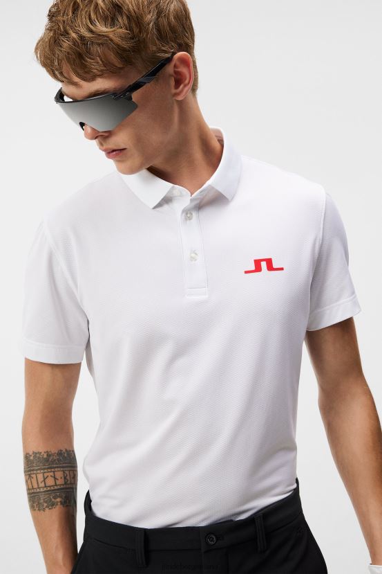 J.Lindeberg Men Bridge Polo White Clothing BXV8X451