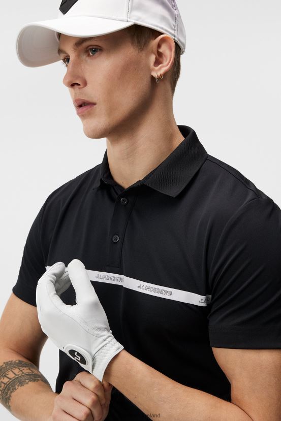 J.Lindeberg Men Chad Slim Polo Black Clothing BXV8X4209