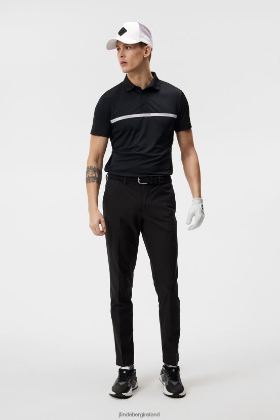 J.Lindeberg Men Chad Slim Polo Black Clothing BXV8X4209