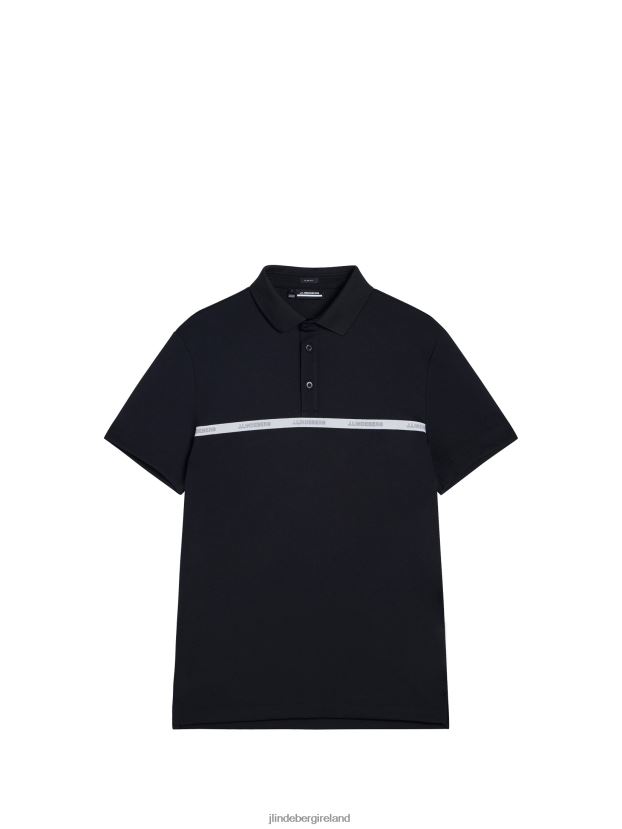 J.Lindeberg Men Chad Slim Polo Black Clothing BXV8X4209