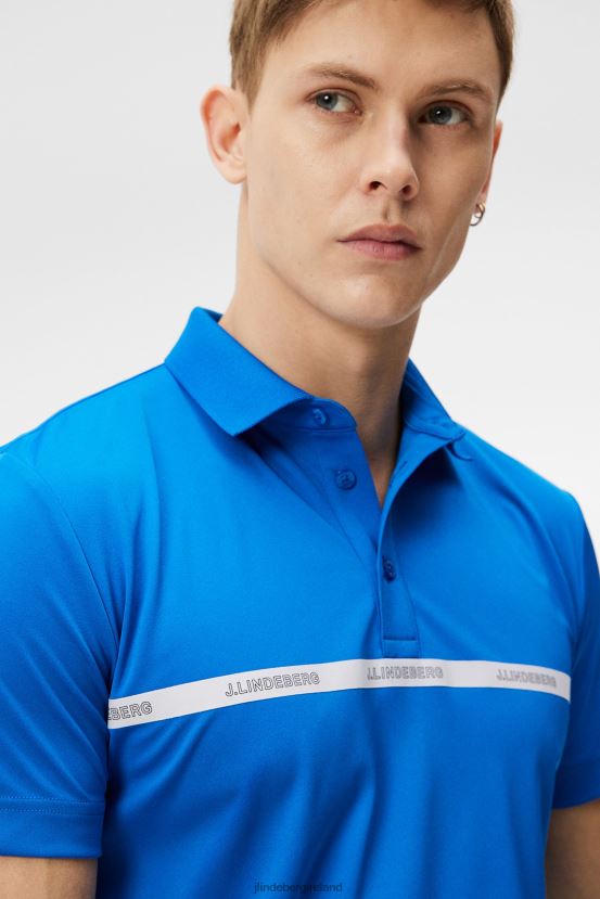 J.Lindeberg Men Chad Slim Polo Lapis Blue Clothing BXV8X4211