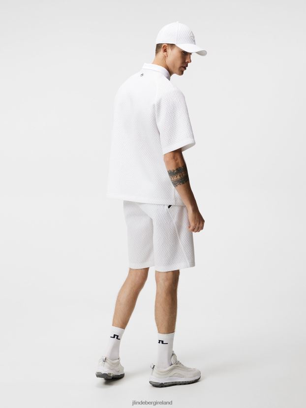 J.Lindeberg Men Dune Polo White Clothing BXV8X4163 - Click Image to Close