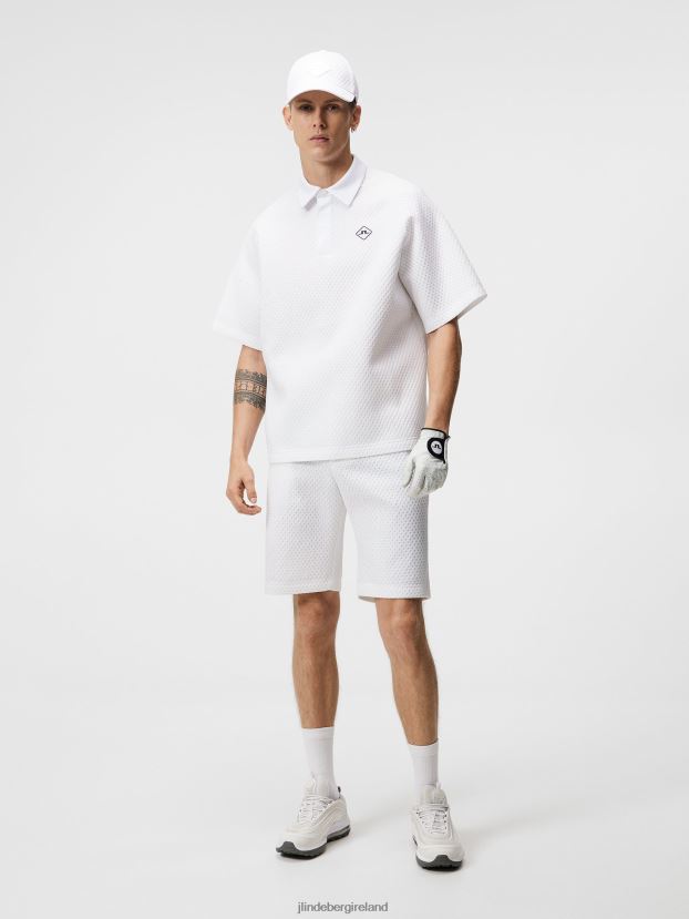 J.Lindeberg Men Dune Polo White Clothing BXV8X4163