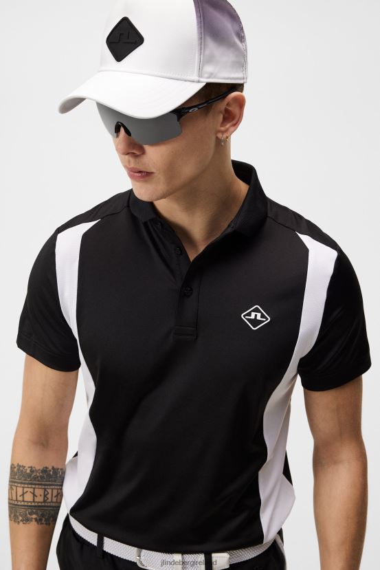 J.Lindeberg Men Freddy Polo Black Clothing BXV8X4328