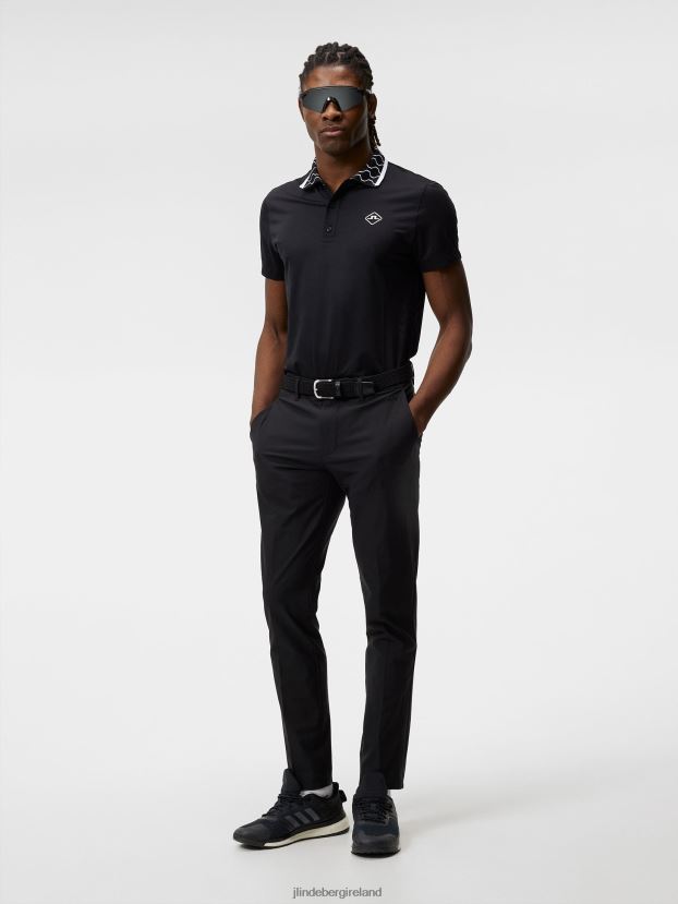 J.Lindeberg Men Glen Polo Black Clothing BXV8X4317