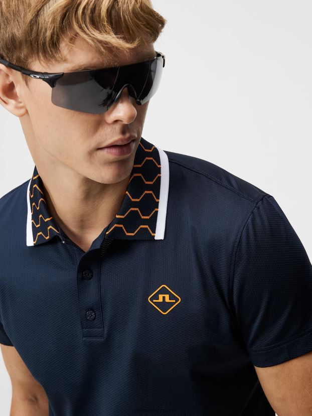 J.Lindeberg Men Glen Polo Navy Clothing BXV8X4316