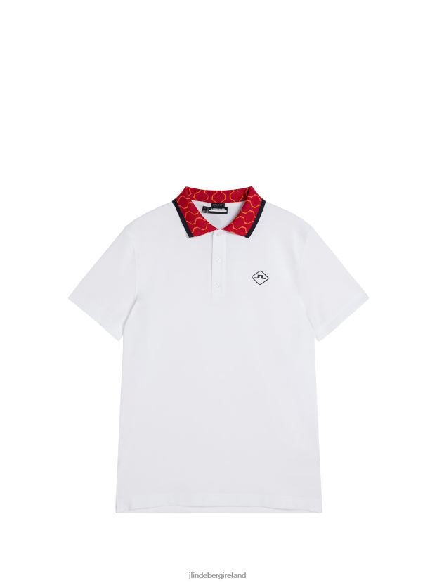 J.Lindeberg Men Glen Polo White Clothing BXV8X4318