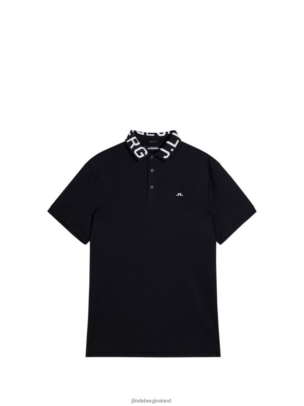 J.Lindeberg Men Gus Polo Black Clothing BXV8X4309