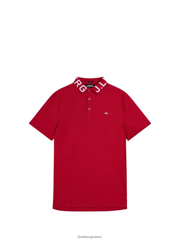 J.Lindeberg Men Gus Polo Chili Pepper Clothing BXV8X4311