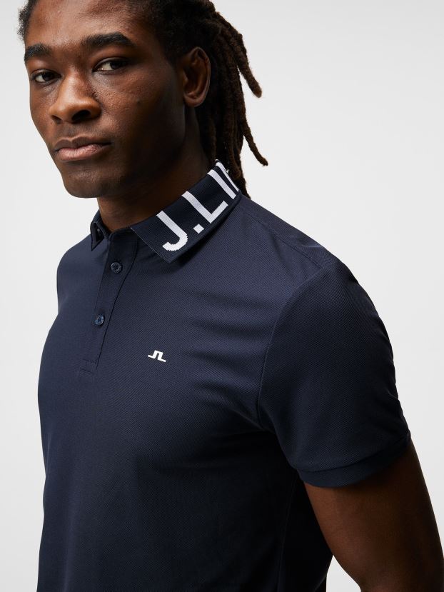 J.Lindeberg Men Gus Polo Navy Clothing BXV8X4308