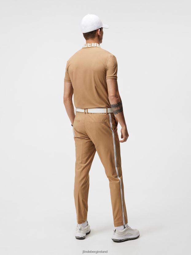 J.Lindeberg Men Gus Polo Tiger Brown Clothing BXV8X4307