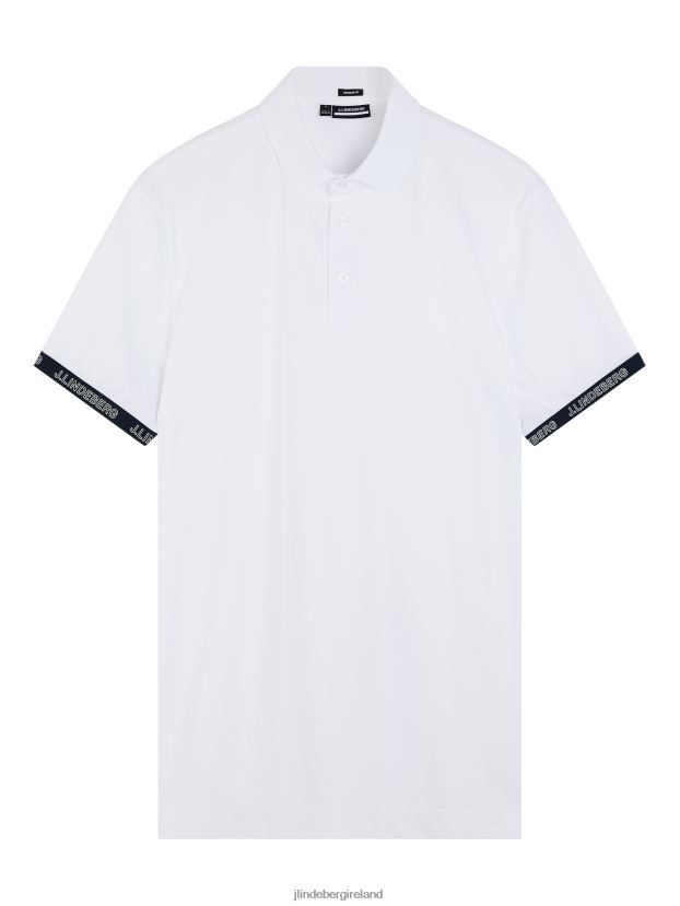 J.Lindeberg Men Guy Polo White Clothing BXV8X4285