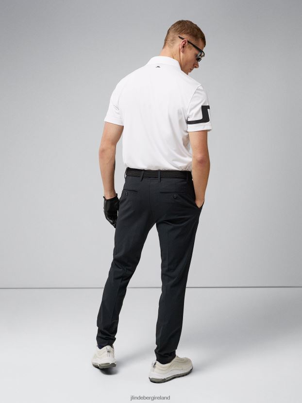 J.Lindeberg Men Heath Golf Polo White Clothing BXV8X4349 - Click Image to Close