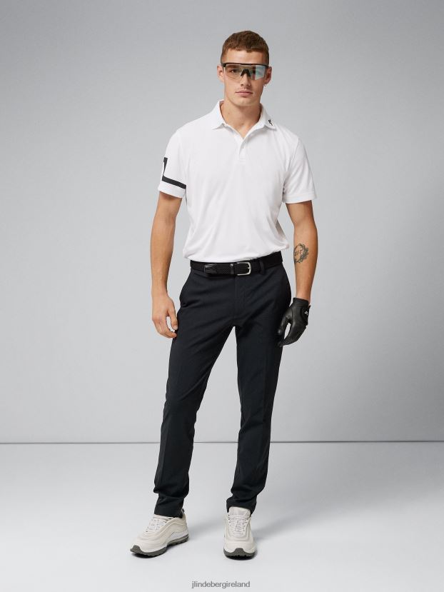 J.Lindeberg Men Heath Golf Polo White Clothing BXV8X4349