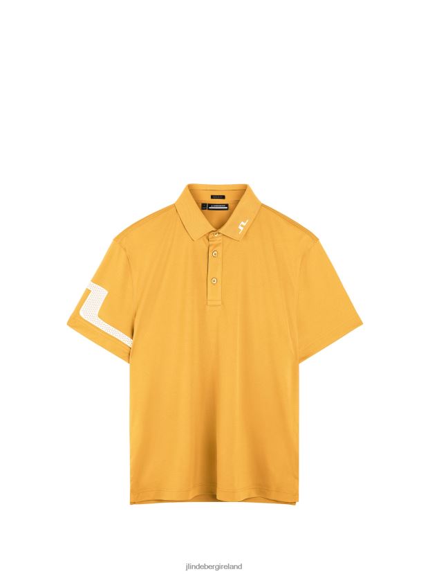 J.Lindeberg Men Heath Polo Citrus Clothing BXV8X4294