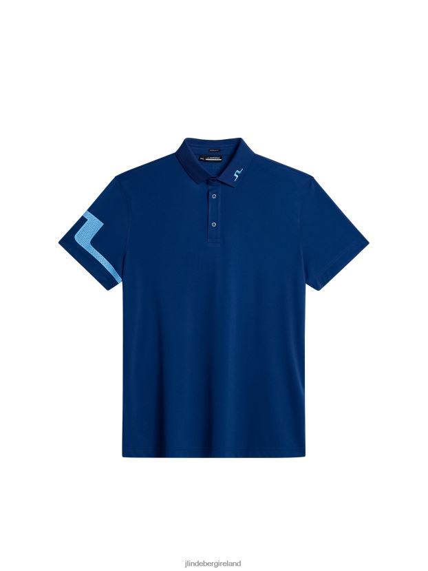 J.Lindeberg Men Heath Polo Estate Blue Clothing BXV8X4122