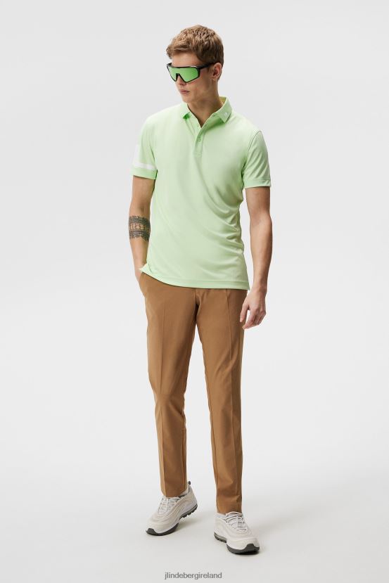 J.Lindeberg Men Heath Polo Patina Green Clothing BXV8X4293 - Click Image to Close